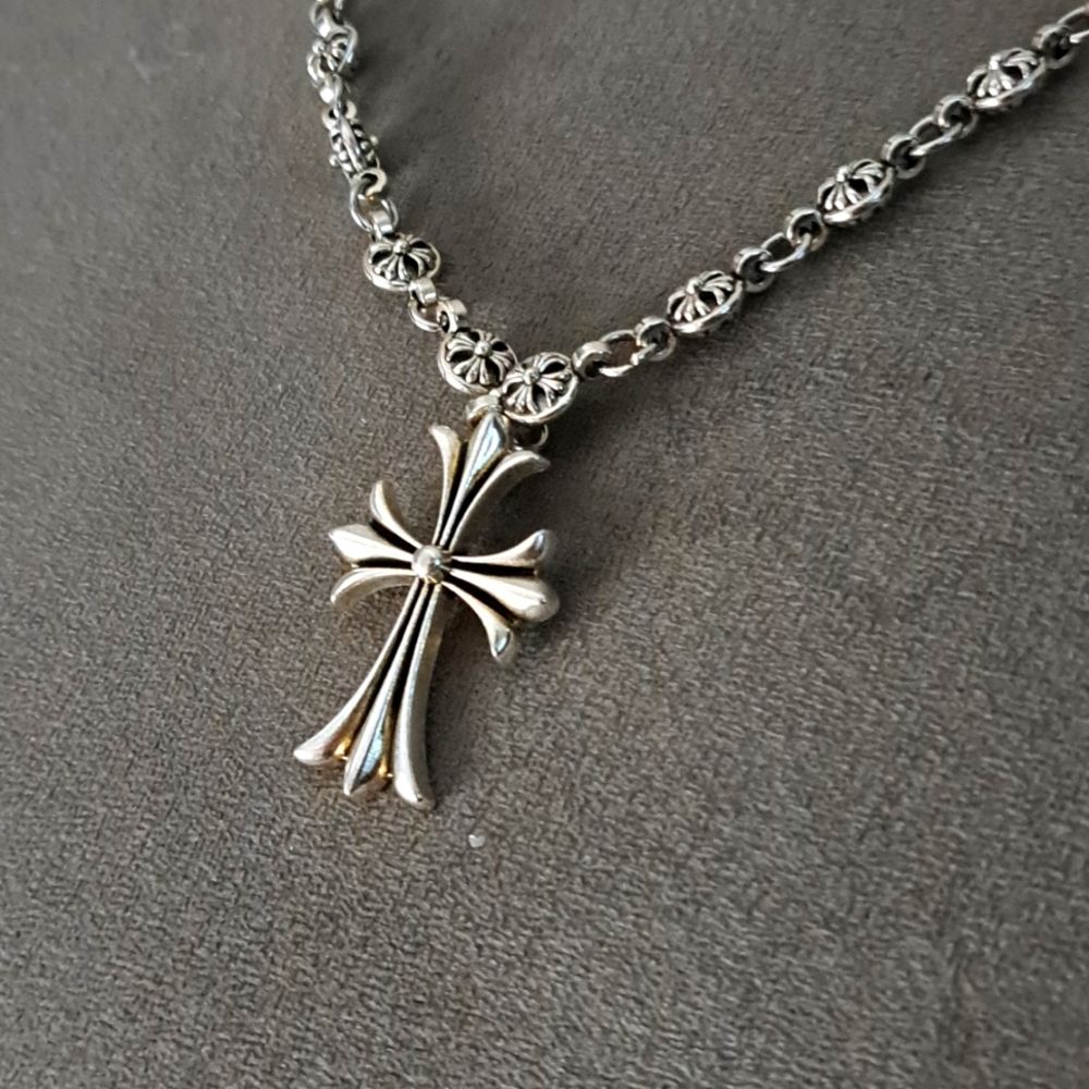 CHROME HEART CROSS CHAIN JEWELERY METAL